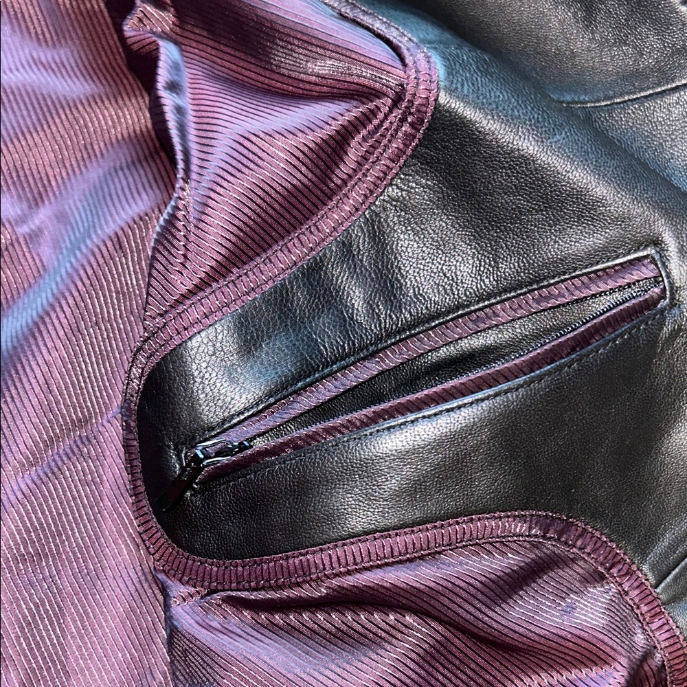 Alfani Women's Elegant Black Leather Jacket - Picture 10 of 14